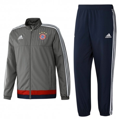 Bayern München Präsentation Trainingsanzug 2015/16 grau - Adidas