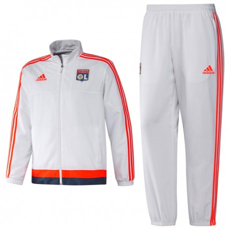 Olympique Lyon white presentation tracksuit 2015/16 - Adidas