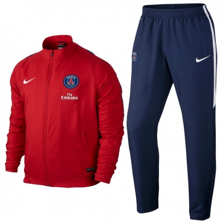 Survêtement rouge de présentation Paris Saint Germain PSG 2016 - Nike