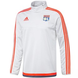 Tech sweat top blanc d'entrainement Olympique Lyon 2015/16 - Adidas