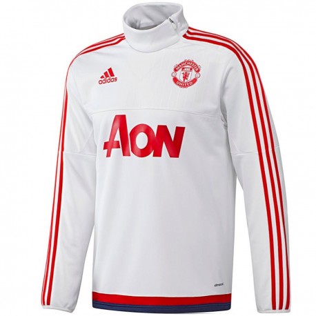 Felpa tecnica allenamento bianca Manchester United 2016 - Adidas