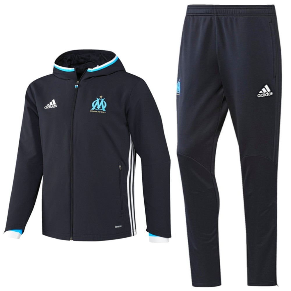 Olympique Marseille presentation tracksuit 2016 17 navy Adidas SportingPlus