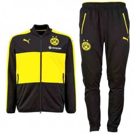 puma black and yellow tracksuit