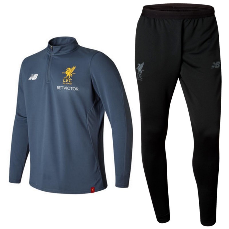 Chandal tecnico entreno FC Liverpool 2017\/18 gris\/negro - New Balance - SportingPlus.net