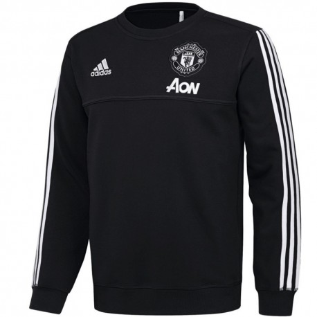 Sweat d'entrainement Manchester United 2017/18 noir - Adidas