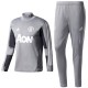 Survetement Tech d'entrainement Manchester United 2017/18 gris - Adidas