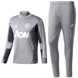 Survetement Tech d'entrainement Manchester United 2017/18 gris - Adidas