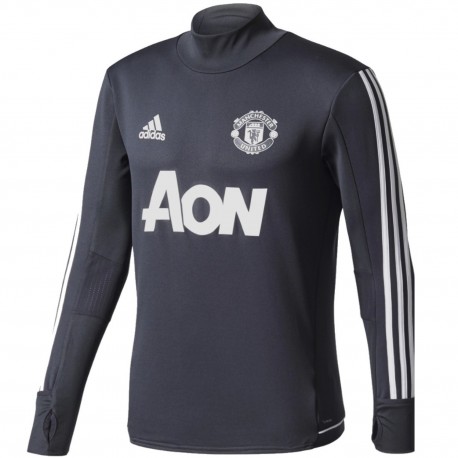 Sudadera tecnica entreno Manchester United 2017/18 gris oscuro - Adidas