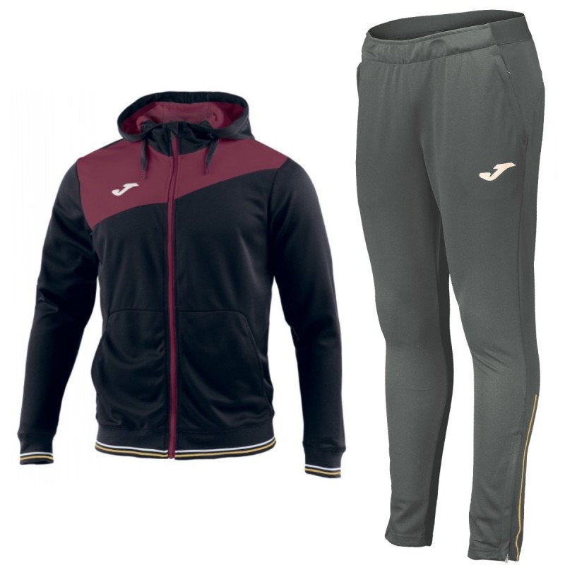 Joma Teamwear Granada training hooded tracksuit black/grey