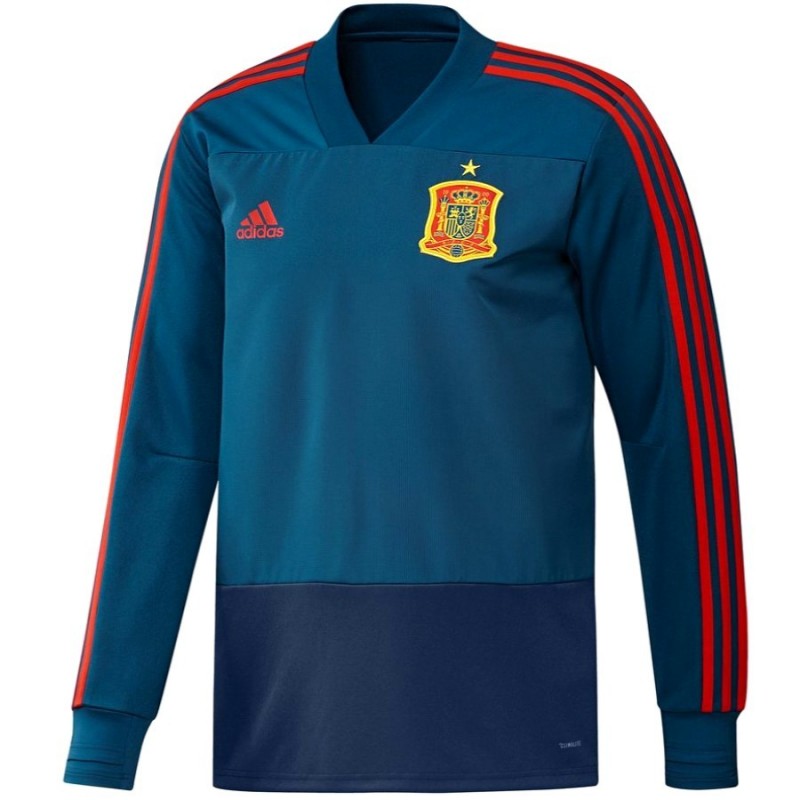 Felpa tecnica Hybrid sweat allenamento Nazionale Spagna 2018 19 Adidas
