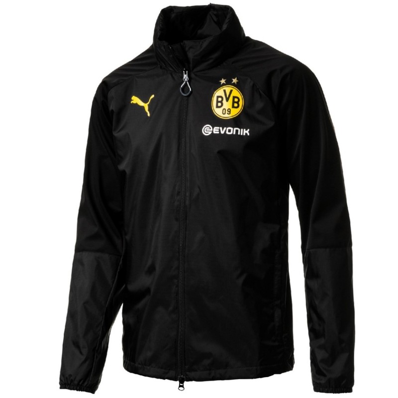 BVB Borussia Dortmund black players rain jacket 2017/18 Puma